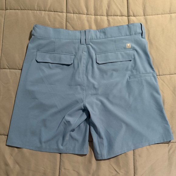 Huk Men's Light Blue Flat Front Shorts NWT - Picture 3 of 6